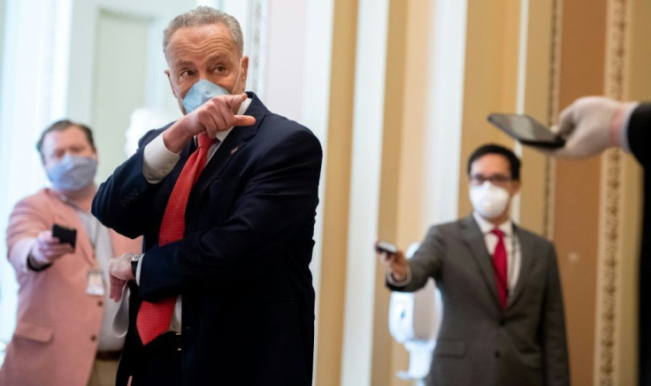 Democrats, like US Senate Minority Leader Chuck Schumer, are more likely to wear masks
