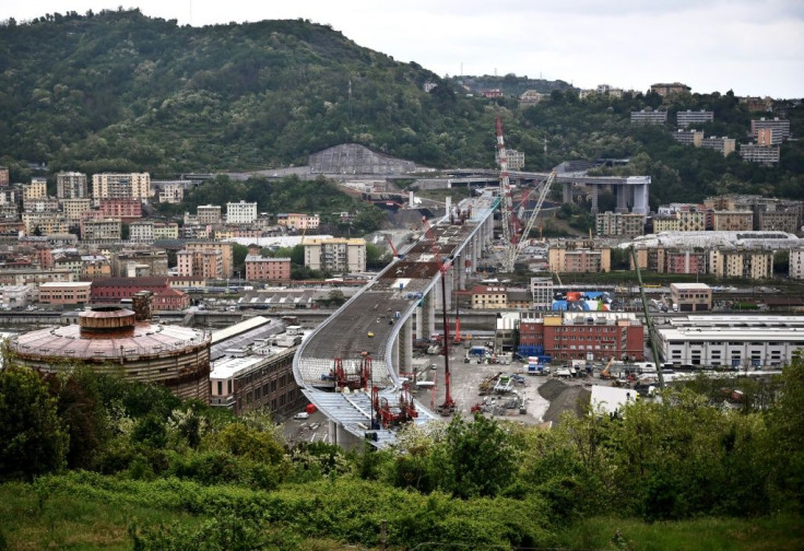 The new Genoa bridge replaces a viaduct that collapsed in August 2018, killing 43 people