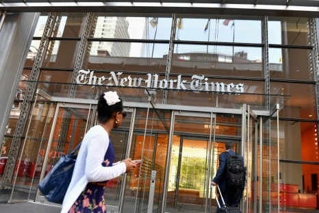 The New York Times headquarters is seen in this file picture