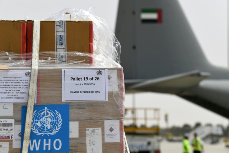 The United Arab Emirates sent a military plane carrying UN medical experts and aid to Iran, despite tensions with