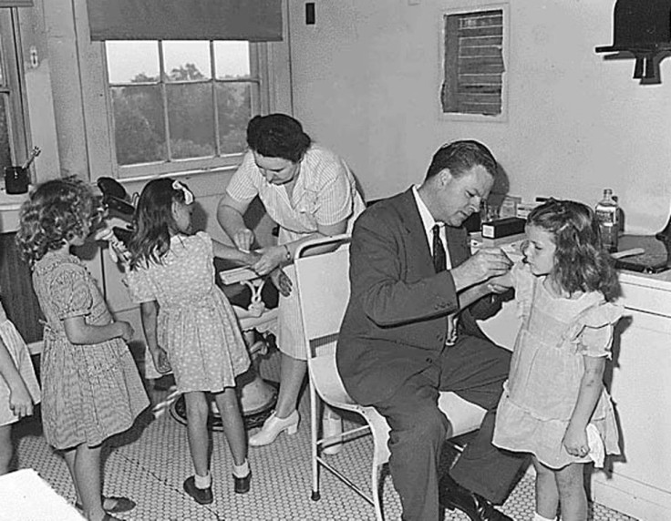 Pre-schoolers in the US being inoculated against smallpox in 1946
