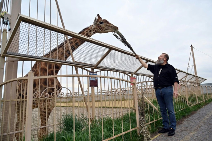 Owner Mykhailo Pinchuk says the virus crisis has forced them to trim down on specialised diets for the animals
