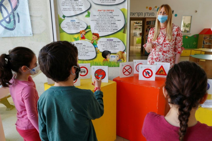An elementary school in Pardes Hanna-Karkur in central Israel on May 3, 2020, after authorities began allowing younger students to return to class after seven weeks of COVID-19 confinement measures.