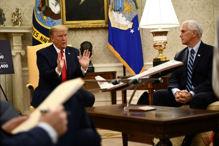 US President Donald Trump and US Vice President Mike Pence are never seen wearing masks while greeting visitors in the White House