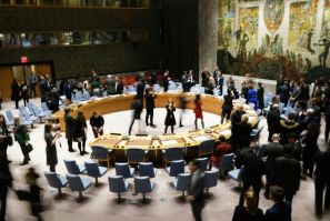 A UN Security Council meeting held in January 2020, before the global pandemic