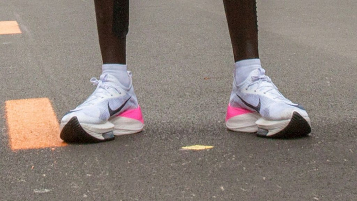 Eliud Kipchoge's controversial Nike AlphaFly prototype shoes contained three carbon-fibre plates which give a propulsive sensation to each stride