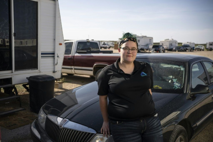 Twenty-year-old Amber came to the Carlsbad area from Texas with her boyfriend hoping oil-field work would mean a better life; now she's unsure what the future might hold
