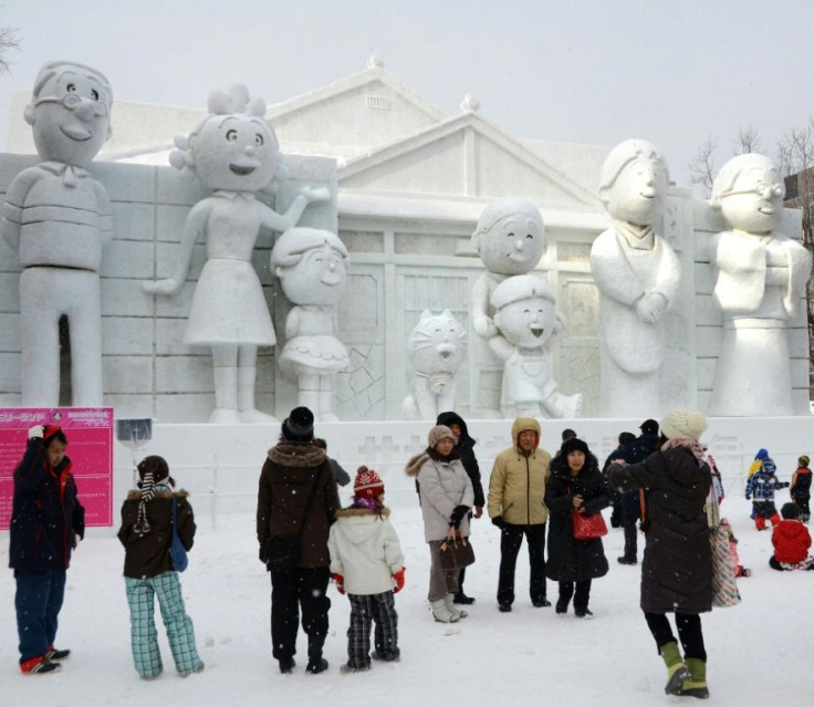 Sazae-san is a hugely popular and long-running cartoon in Japan, where its characters have been featured at the annual Sapporo snow festival