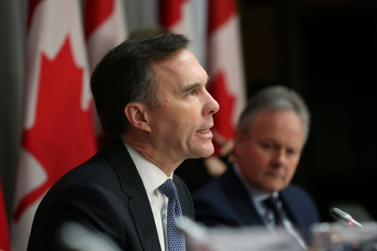 Canada's Finance Minister Bill Morneau, pictured in March 2020, said the cash would ensure hard-hit companies could "rebound quickly"