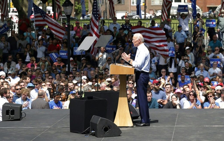 As the US grapples with the coronavirus pandemic, traditional campaigning is no longer available to President Donald Trump or to his 2020 challenger Joe Biden, shown kicking off his presidential campaign in 2019 at a rally in Philadelphia