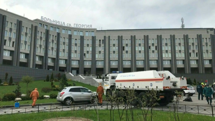 Images of aftermath after five die in fire at Russian coronavirus hospital