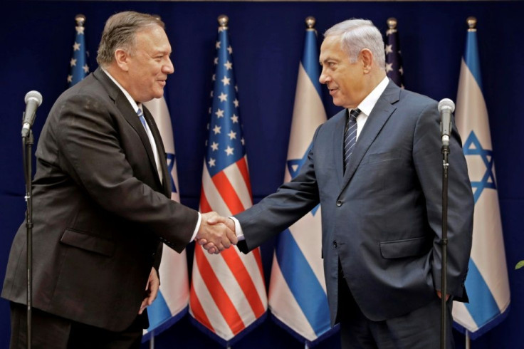 A file picture of US Secretary of State Mike Pompeo (L) and Israeli Prime Minister Benjamin Netanyahu