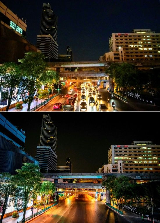 Bangkok's air quality momentarily turned 'clean' as the vehicles squeezing along its main thoroughfares vanished