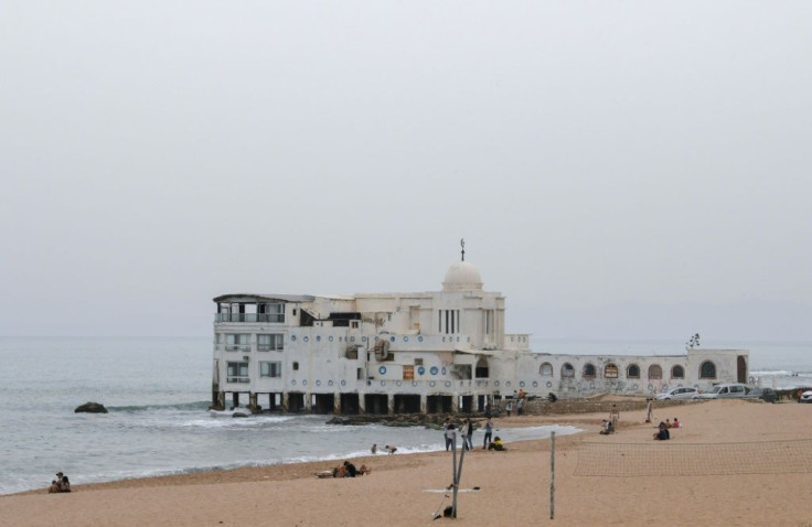 La Marsa, on the outskirts of the capital Tunis, has just a smattering of locals on the beach for the time being