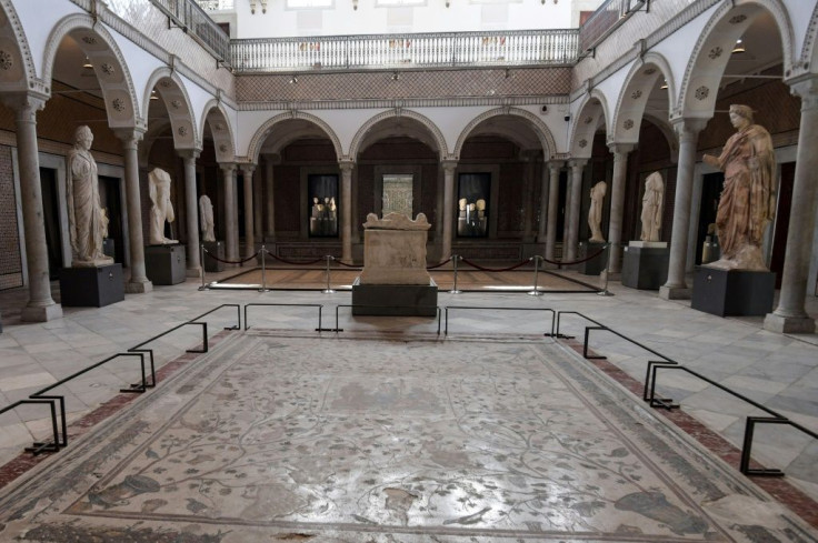 The Bardo museum in Tunis, which was hit by a jihadist attack in 2015 targeting tourists, has been emptied of visitors due to the novel coronavirus pandemic