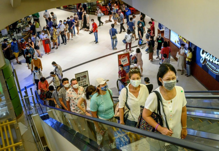 Long queues to enter Bangkok's plush Siam Paragon mall