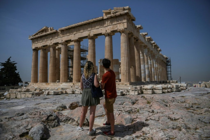 Tthe Acropolis in Athens was one of a number of famous landmarks reopened