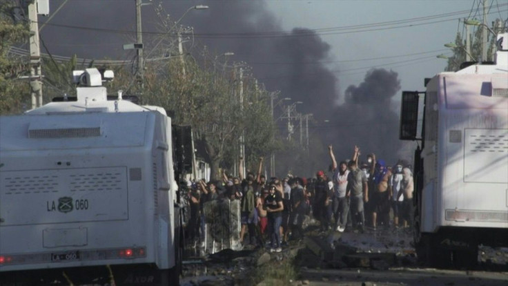Violent protests erupted in Santiago, Chile over the COVID-19 lockdown