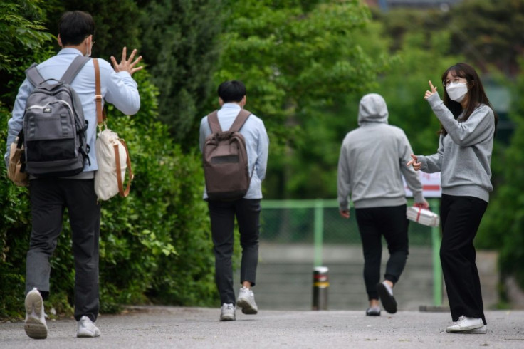 Around 440,000 final-year students are the first to return to school