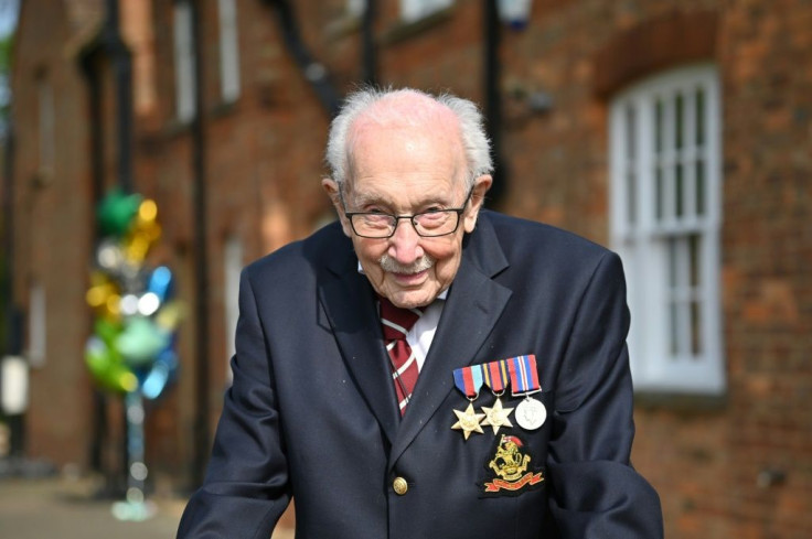 Besides his new knighthood, WWII veteran Captain Tom Moore also holds world records for raising money in a charity walk and as the oldest person to have a No. 1 in the UK singles charts