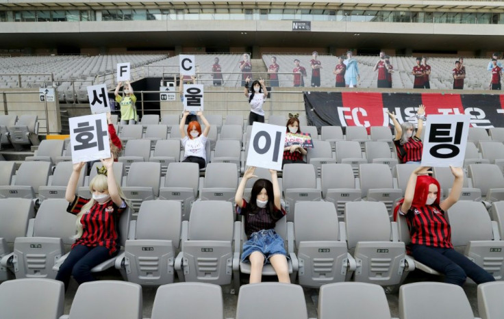 South Korea's FC Seoul has been accused of using sex dolls to fill up seats. Picture provided by Yonhap news agency via AFP