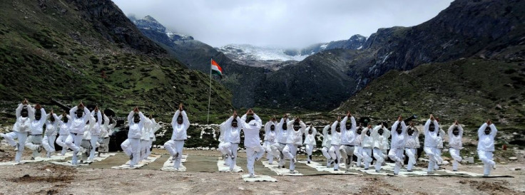 More mellow times in 2019 as Indian and Chinese border troops do yoga together at the Nathu La Pass