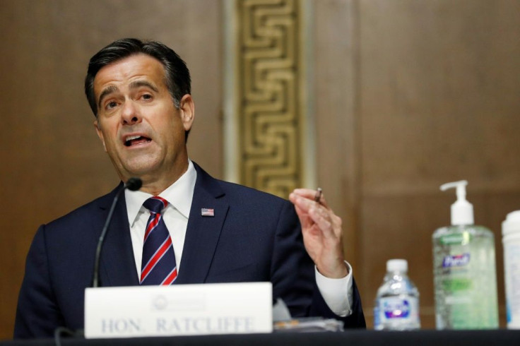 Republican Representative John Ratcliffe, pictured here testifying the Senate Intelligence Committee, has been confirmed as the new directo of national intelligence