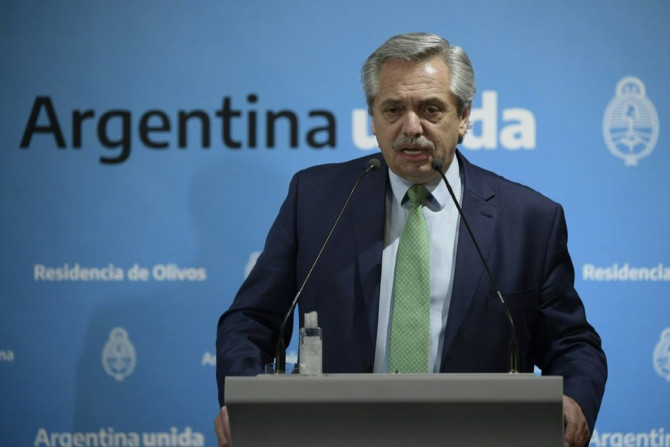 President Alberto Fernandez of Argentina, which faces defaulting on its debts