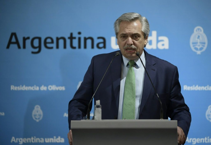 President Alberto Fernandez of Argentina, which faces defaulting on its debts