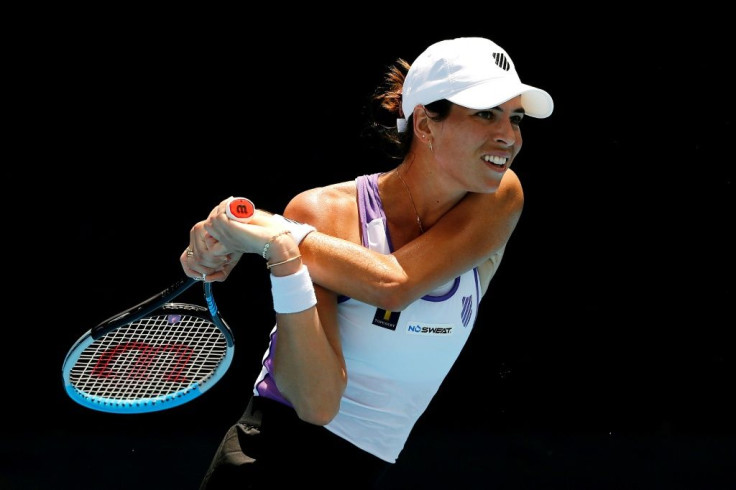 Competitive spirit: Aussie Ajla Tomljanovic of Australia in action against American Alison Riske in the UTR Pro Match Series event