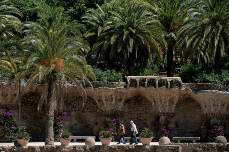 Antoni Gaudi's Park Guell in Barcelona has become a haven for local residents in the absence of tourists