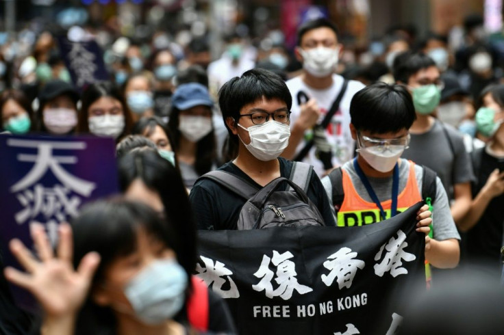 Hundreds of pro-democracy protesters gathered in Hong Kong after China proposed a controversial new security law