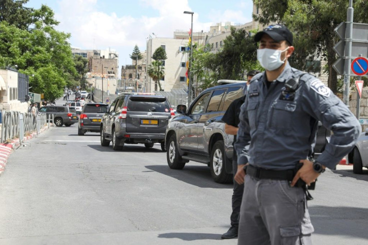 A convoy transporting Israeli Prime Minister Benjamin Netanyahu arrives to the district court of Jerusalem for a long-delayed corruption trial