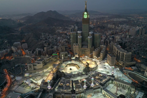 Saudi Arabia's holy city of Mecca was empty of worshippers for the last day of Ramadan