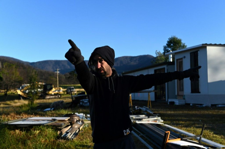 Volunteer builder David Crooke's team has been building shelters for those who would otherwise be destitute for months