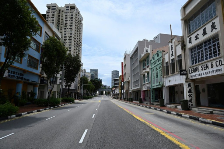 Empty streets in Singapore as people stay at home to curb the spread of the coronavirus