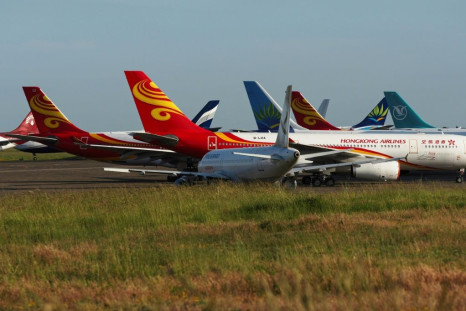 Many international airlines have parked their planes here