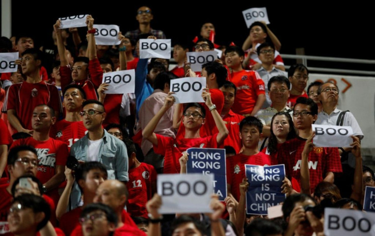Hong Kong football fans have long booed China's national anthem