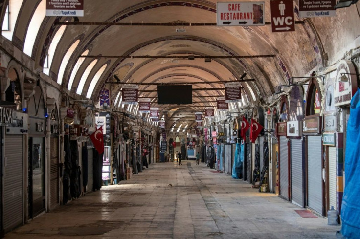 A deserted passage in Istanbul's Grand Bazaar, which is set to reopen on Monday for the first time in two months