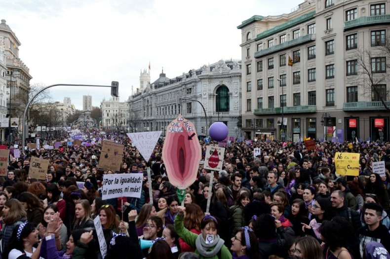 About 120,000 people took part in the International Women's Day rally in Madrid on March 8