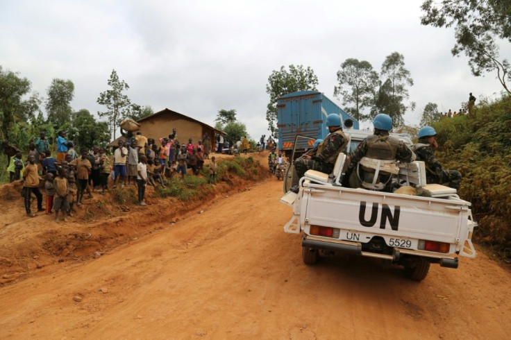 In a photograph taken in March, the UN mission in DRC patrols in Ituri province in eastern DR Congo