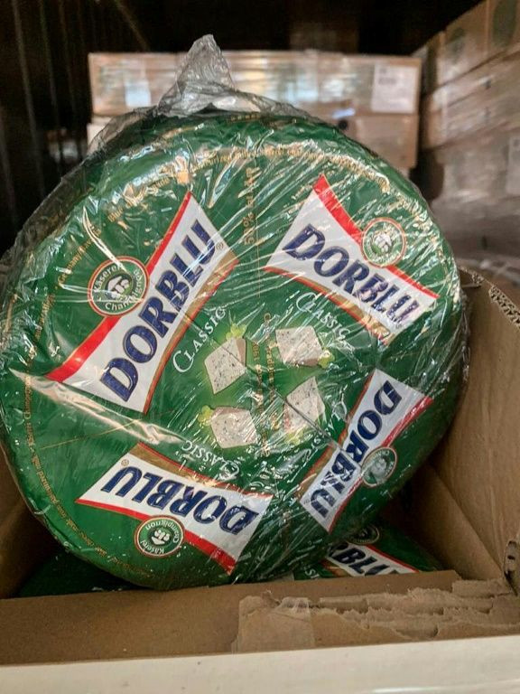 The shipment included Dorblu blue cheese and Italian hard cheeses such as Grana Padano, the customs service said
