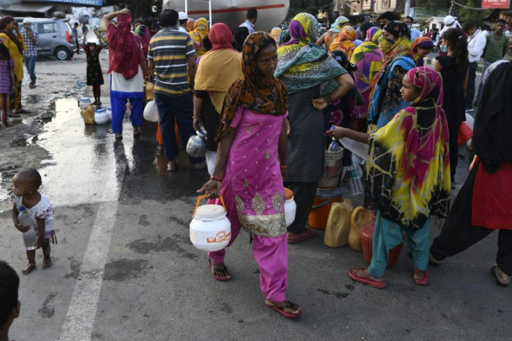 The daily wait for water trucks in the capital has become even worse since the pandemic hit Delhi