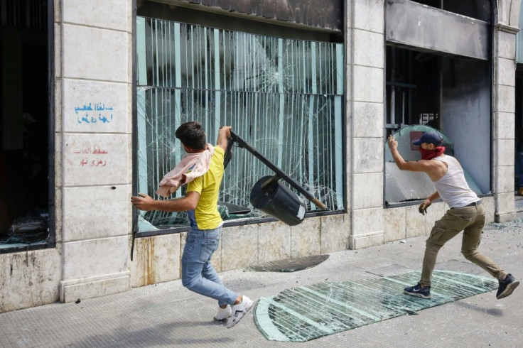 Lebanese protesters have attacked banks during demonstrations against perceived government mismanagement and corruption