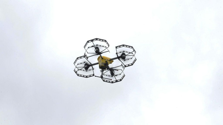 Medical cargo drones like the one pictured are being tested in Britain and around the world to transport coronavirus tests and protective equipment