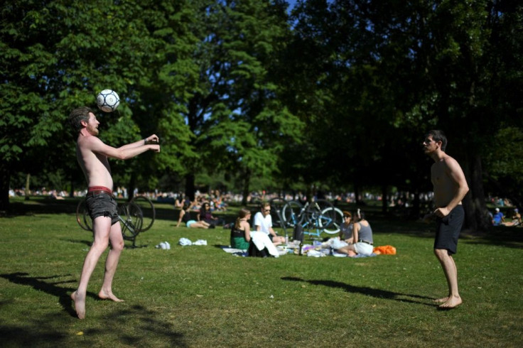 Since May 13, people in England have been allowed to take unlimited exercise and sunbathe in parks, a relaxation of the original rules enforced in March