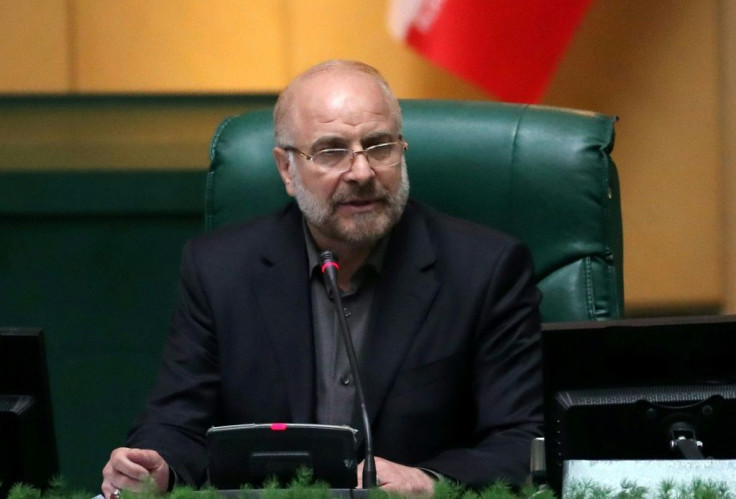 Mohammad-Bagher Ghalibaf pictured after being elected as Iran's parliament speaker on May 28