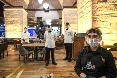 Restaurants were open again in Istanbul, but diners were encouraged to keep apart