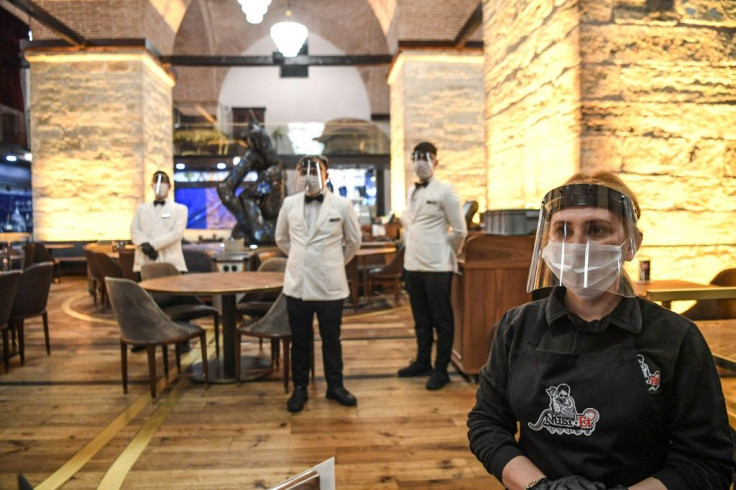 Restaurants were open again in Istanbul, but diners were encouraged to keep apart