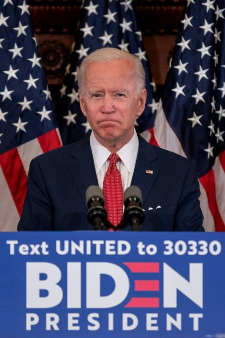 Democratic presidential candidate Joe Biden speaks about the unrest across the country from Philadelphia City Hall